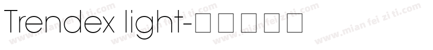 Trendex light字体转换